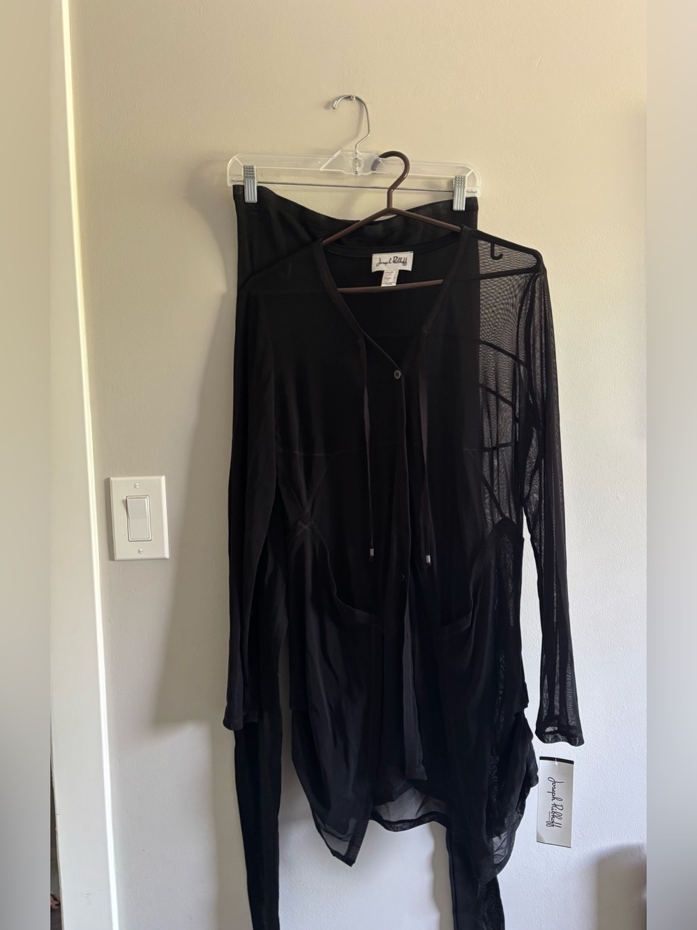 Joseph Ribkoff sheet mesh black set NWT